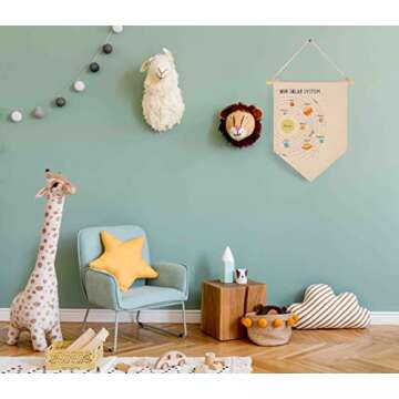 Solar System Canvas Hanging Banner for Kids' Rooms