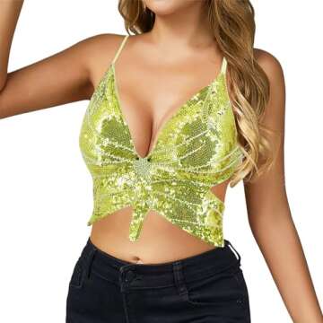 Hoohu Womens Indian Belly Dance Costumes Performance Outfits Butterfly Bandage Padded Bra Sequin Pearl Embroidery Tank Top