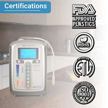 Aqua Ionizer Deluxe 5.0 | Water Ionizer | 7 Water Settings | Home Alkaline Water Filtration System |...