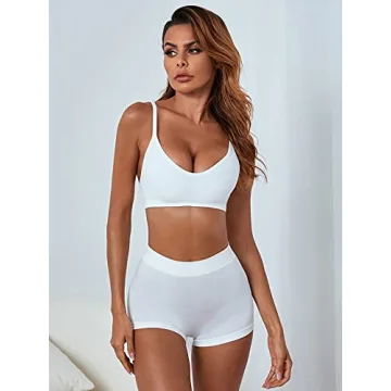 Verdusa Women's Seamless Bra Top Loungewear Crop Bralette