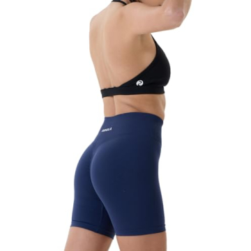 AUROLA Dream Collection Women Workout Shorts High Waist Gym Shorts, Scrunch Butt Seamless Athletic Shorts,Naval Academy,XS