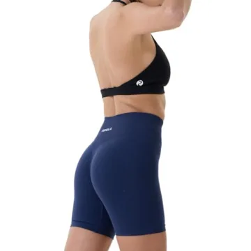AUROLA Dream Collection Women Workout Shorts High Waist Gym Shorts, Scrunch Butt Seamless Athletic Shorts,Naval Academy,XS
