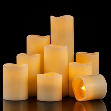 RY King Flameless LED Candle Set with Remote Real Wax Safe