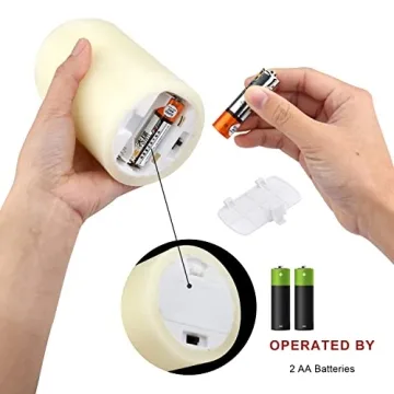 RY King Flameless LED Candle Set with Remote Real Wax Safe