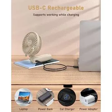Portable TriPole Handheld Fan with Long Battery Life