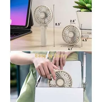 Portable TriPole Handheld Fan with Long Battery Life