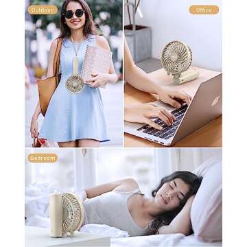 Portable TriPole Handheld Fan with Long Battery Life