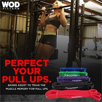 WODFitters Pull Up Assistance Band for Stretching, Mobility Workouts, Warm Up, Recovery, Powerliftin...