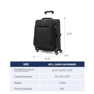 Travelpro Maxlite 5 Lightweight Expandable Carry On Suitcase