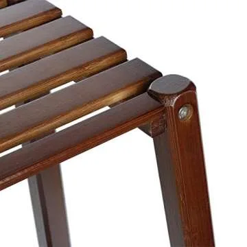 Bamboo Plant Flower Stand Rack - Stylish 2-Tier Display