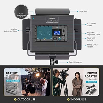 Neewer 660 Bi-Color Dimmable LED Video Light Panel