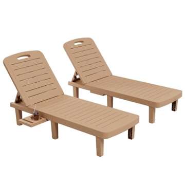 UDPATIO Oversized Adjustable Lounge Chairs for Outdoor Comfort