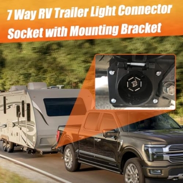 Durable 7 Way RV Trailer Light Connector for Fast Installation