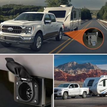 Durable 7 Way RV Trailer Light Connector for Fast Installation