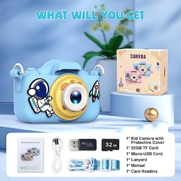 JCC Kids Camera for 3-12 Year Olds, 20MP Portable Selfie Toy