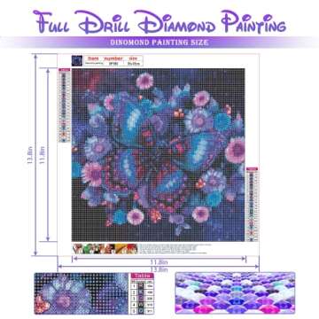 Kelursien DIY 5D Butterfly Diamond Painting Kit for All Ages