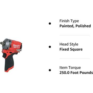 Compact Milwaukee M12 FUEL 12V Brushless Impact Wrench