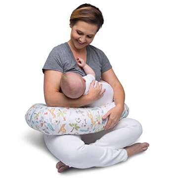 Boppy Nursing Pillow Original Support, Jungle Beat, Ergonomic Comfort for Feeding