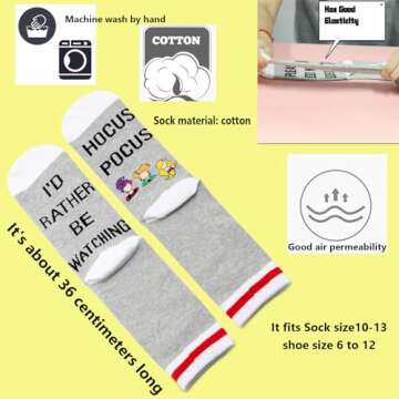 TSOTMO Witch Gift Socks for Halloween Movie Lovers