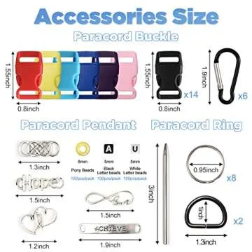 GNILLKO Paracord Bracelet Kit, 40 Colors 10 Feet 550 Paracord Kit and Complete Accessories, Paracord Rope Kit for Making Paracord Bracelets, Lanyards, Dog Collar, Bracelet