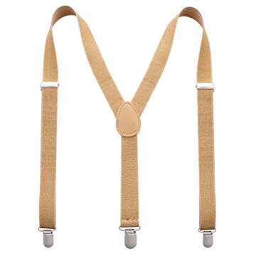 Man of Men - Men's Fashion Suspenders - The Glitter Collection in Champagne Gold