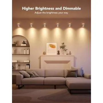 Govee Cube Wall Sconces, RGBIC LED Wall Light Works with Alexa, WiFi Smart Lights for Room Decor, Color Changing Indoor Light Fixture for Bedroom Dining Room, Music Sync, Adjustable Cables, 15ft