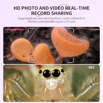 Ashfly Kids Portable Microscope 2 Inch IPS Screen 1080P HD