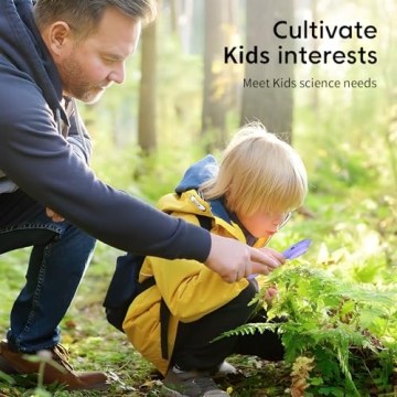 Ashfly Kids Portable Microscope 2 Inch IPS Screen 1080P HD