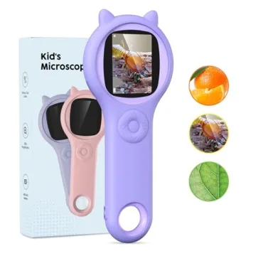 Ashfly Kids Portable Microscope 2 Inch IPS Screen 1080P HD