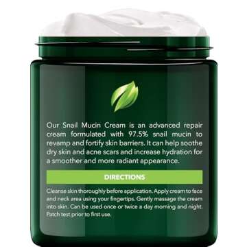 New York Biology 97.5% Korean Snail Mucin Moisturizer - Face Cream 4 Fl Oz - 100 g - Face Moisturize...