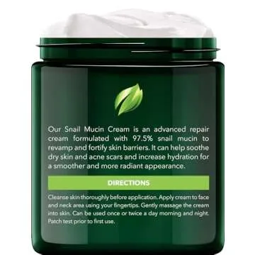 New York Biology 97.5% Korean Snail Mucin Moisturizer - Face Cream 4 Fl Oz - 100 g - Face Moisturize...