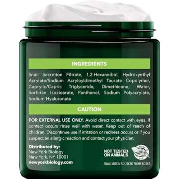 Korean Snail Mucin Moisturizer for Hydrated Skin