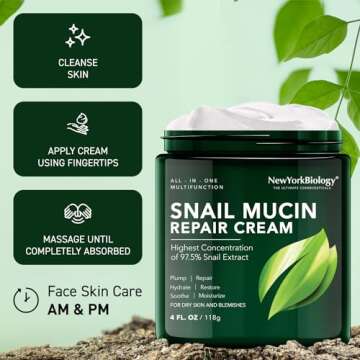 Korean Snail Mucin Moisturizer for Hydrated Skin