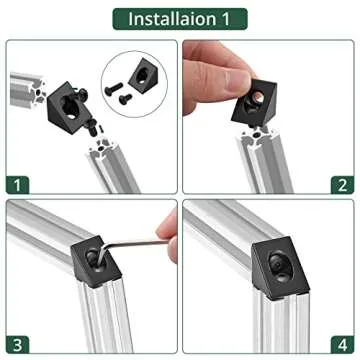 JiGiU 10PCS Triangle Angle Sharp Corner Bracket, Black Angle Sharp Corner Bracket Connector for 6mm Slot Aluminum Extrusion Profile 2020 Series 3D Printer Accessories（Triangle Connector）