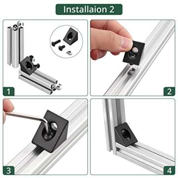 JiGiU 10PCS Triangle Angle Sharp Corner Bracket, Black Angle Sharp Corner Bracket Connector for 6mm Slot Aluminum Extrusion Profile 2020 Series 3D Printer Accessories（Triangle Connector）