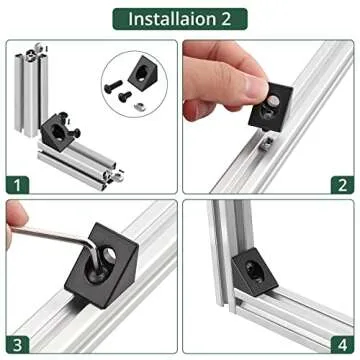 JiGiU 10PCS Triangle Angle Sharp Corner Bracket, Black Angle Sharp Corner Bracket Connector for 6mm Slot Aluminum Extrusion Profile 2020 Series 3D Printer Accessories（Triangle Connector）