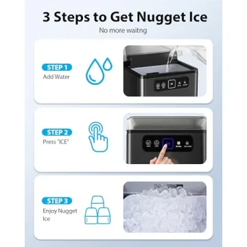 Aeitto Nugget Ice Maker 40 Lbs Chewable Ice Machine