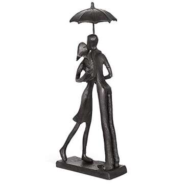 Jalunth Iron Sculpture Home Decor - Art Metal Statue Abstract Modern Accents Home Decoration Love Fi...