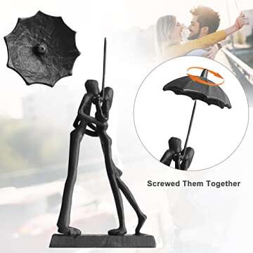 Jalunth Iron Sculpture - Elegant Couple Home Decor