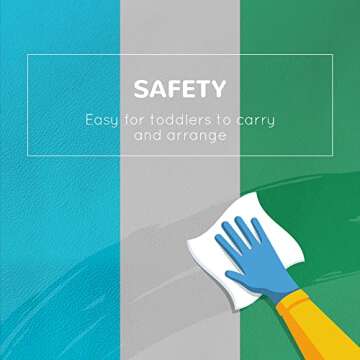 Soozier 5 Piece Climb and Crawl Activity Play Set, Baby Soft Play Set, Foam Climbing Blocks for Toddlers, Kids Preschooler Indoor Play Equipment Contemporary