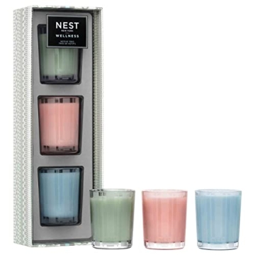 NEST Fragrances Wellness Scented Votive Candle Trio - 3 Delightful Scents