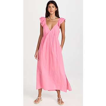 XIRENA Women's Leia Dress, Rose Mallow, Pink, S