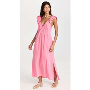 XIRENA Women's Leia Dress, Rose Mallow, Pink, S