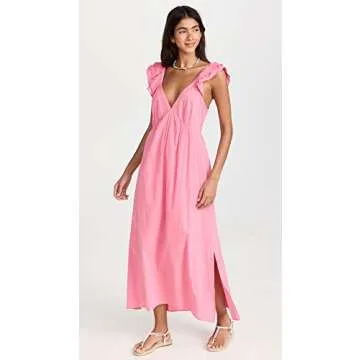 XIRENA Women's Leia Dress, Rose Mallow, Pink, S