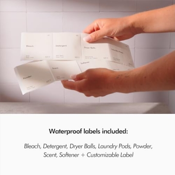 KIVY Glass Laundry Detergent Dispenser Set with Labels