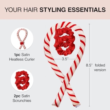 Satin Overnight Curling Set - Heatless Hair Rollers for Soft Curls