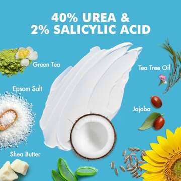 Ebanel Urea Cream 40% with Salicylic Acid - Ultimate Foot Care 2-Pack