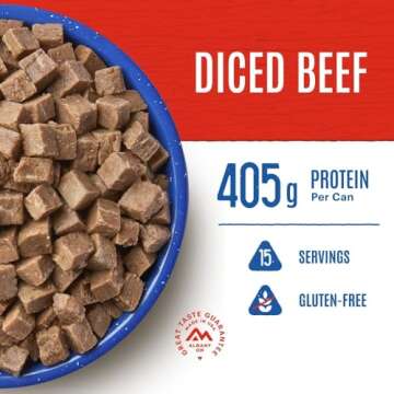 Mountain House Diced Beef | Freeze Dried Survival & Emergency Food | #10 Can | Gluten-Free