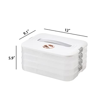 Jonvin 4-Layer Stackable Food Containers with Lids