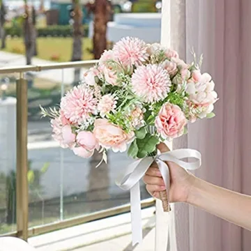 6 Pack Artificial Flowers for Home Office Wedding Decor